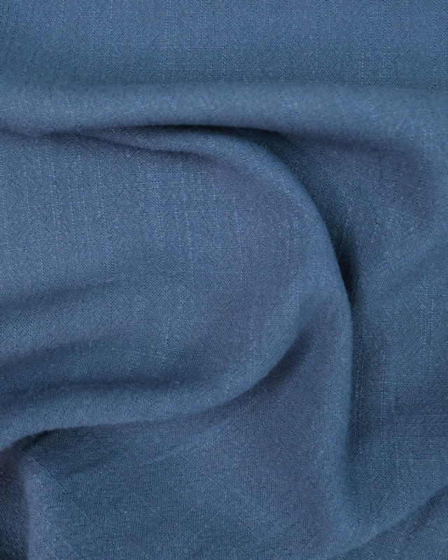 Lin Lavé Viscose Bleu Jean - Maison Klem